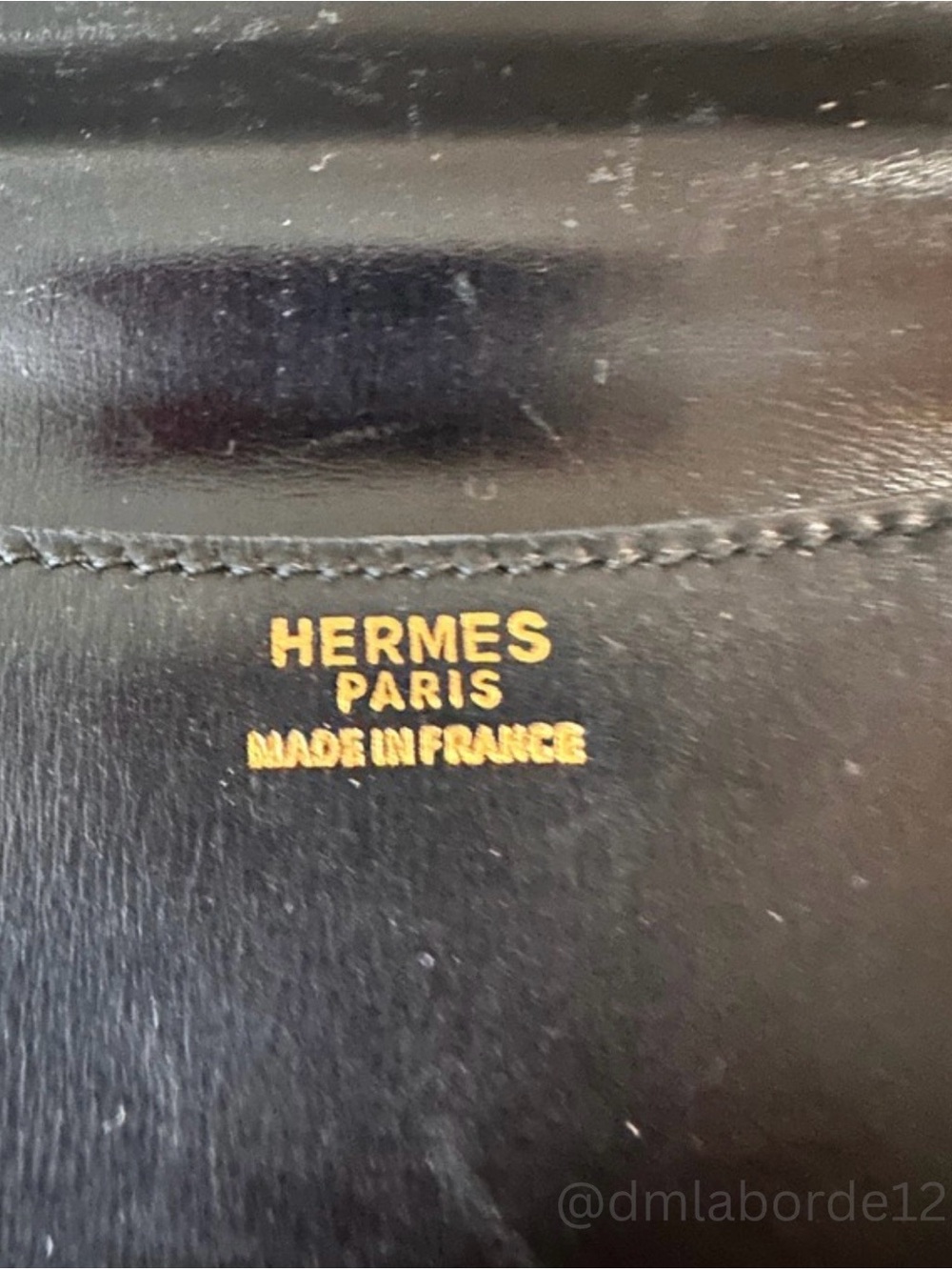 Vintage Hermès Cécile Box Calf Black Shoulder & Clutch Bag W/Box/Dustbag - Picture 10 of 16